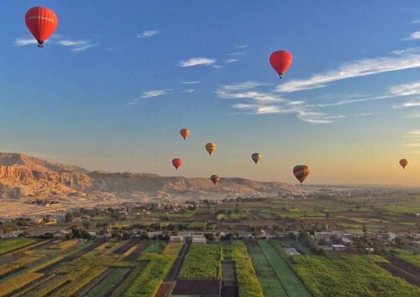 Sunrise Hot Air Balloon with Valley of Kings